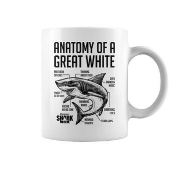 Anatomy Of A Great White Shark Coffee Mug - Thegiftio UK