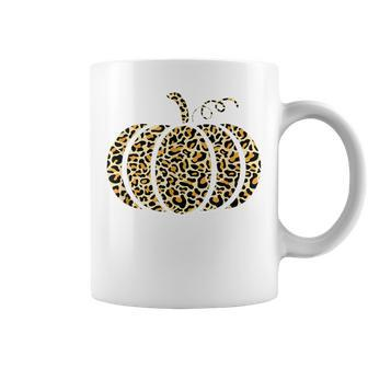 Animal Print Leopard Print Pumpkin Fall Halloween Party V2 Coffee Mug - Thegiftio UK