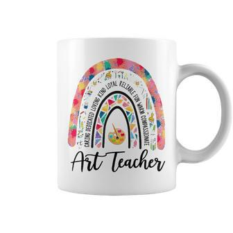 Art Teacher Rainbow Caring Dedicated Loving Vintage Coffee Mug - Thegiftio UK