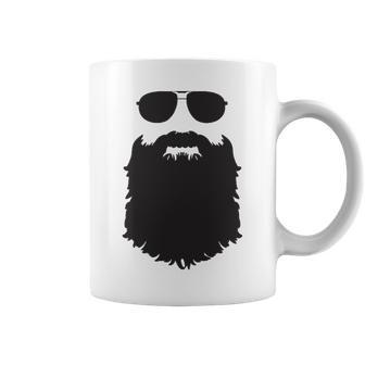 Aviator Glasses And Beard Coffee Mug - Seseable