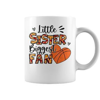 Basketball Sister Little Sister Biggest Fan Coffee Mug - Thegiftio UK