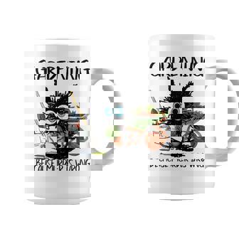 Black Cat Do Gardening Because Murder Is Wrong Coffee Mug - Thegiftio