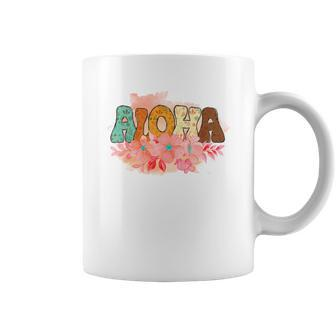 Boho Vintage Retro Summer Aloha Custom Coffee Mug - Seseable