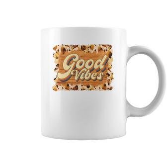 Boho Vintage Retro Vintage Good Vibes Coffee Mug | Seseable UK