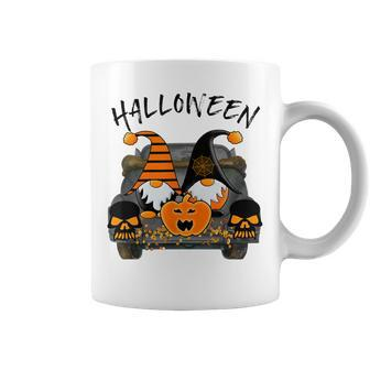 Boo Pumpkin Witch Gnomes In Halloween Truck Funny Holiday V2 Coffee Mug - Seseable