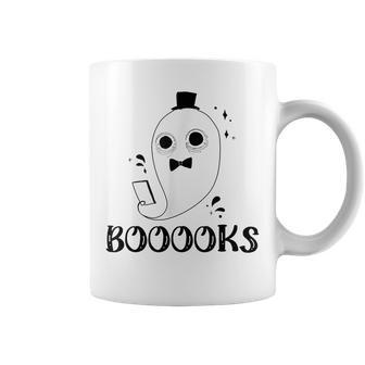 Booooks Ghost Read Books Halloween Funny Coffee Mug - Thegiftio UK