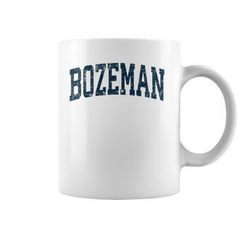 Bozeman Montana Mt Vintage Athletic Sports Navy Design Coffee Mug | Mazezy