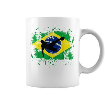 Brazil Flag 2022 Football Fan Design Coffee Mug - Thegiftio UK