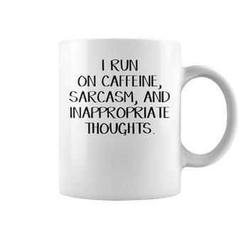 Caffeine Sarcasm And Inappropriate Thoughts V2 Coffee Mug - Seseable