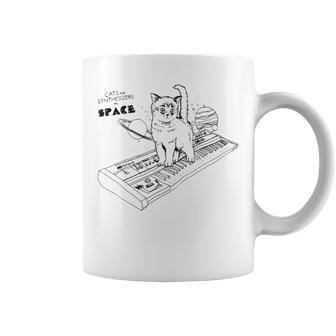 Cats On Synthesizers In Space Cat Owner Coffee Mug - Seseable