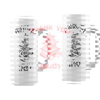 Chinese Take Out Thank You And Enjoy Red White Coffee Mug - Thegiftio