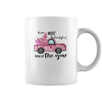 Christmas It Is The Most Wonderful Time Of The Year Holiday Vintage Christmas Truck Coffee Mug - Seseable