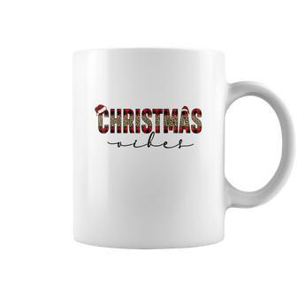 Christmas Vibes Buffalo Plaid Coffee Mug - Seseable