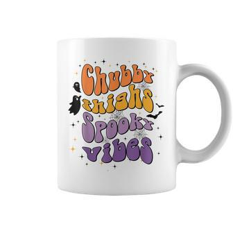 Chubby Thighs And Spooky Vibes Happy Halloween Coffee Mug - Seseable