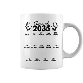 Class Of 2035 Grow With Me - Handprint Pre-K 12Th Grade Coffee Mug - Thegiftio UK