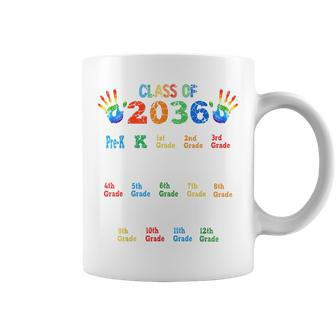 Class Of 2036 Grow With Me Color Handprint Pre-K 12Th Grade Coffee Mug - Thegiftio UK