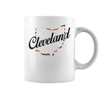 Cleveland Orange & Brown T Coffee Mug - Thegiftio UK