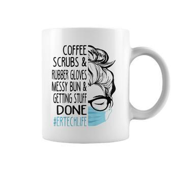 Coffee Scrubs And Rubber Gloves Messy Bun Er Tech Coffee Mug | Mazezy