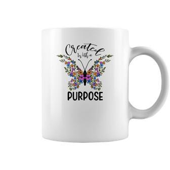 Colorful Butterfly Created With A Purpose Coffee Mug - Seseable