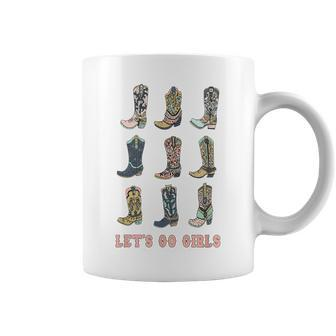 Cowgirl Boot Lets Go Girls Howdy Western Cowgirl Coffee Mug - Thegiftio UK