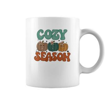Cozy Season Sweater Season Pumpkins Fall Coffee Mug - Seseable