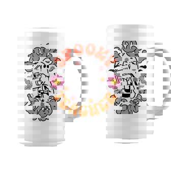 Cute Ghost Book Reading Halloween Teacher Spooky Teacher Coffee Mug - Thegiftio