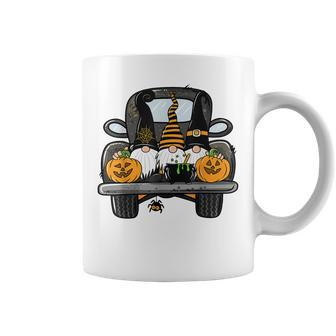 Cute Gnomes Pumpkin With Truck Halloween Costume Party Coffee Mug - Seseable