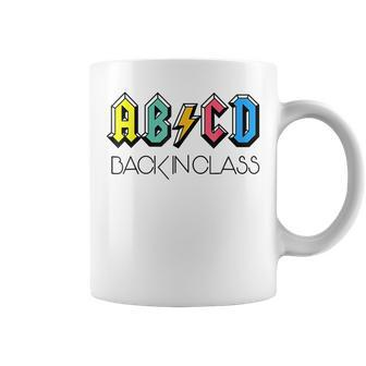Cute Teacher Abcd Back In Class Colorful Back To School Rock Coffee Mug - Thegiftio UK