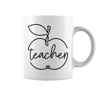 Cute Teacher In Vintage Apples Men Women Teacher Coffee Mug - Thegiftio UK
