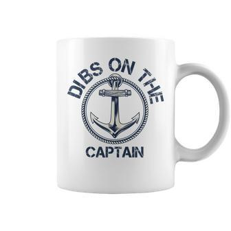 Dibs On The Captain Anchor Funny Captain Wife Coffee Mug - Thegiftio UK