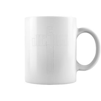 Distressed Jesus Cross Christian Religious Tee Coffee Mug - Monsterry CA