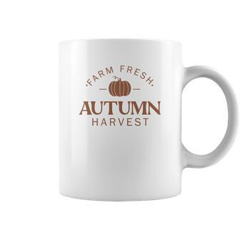 Fall Farm Fresh Autumn Harvest Brown Design Coffee Mug - Seseable