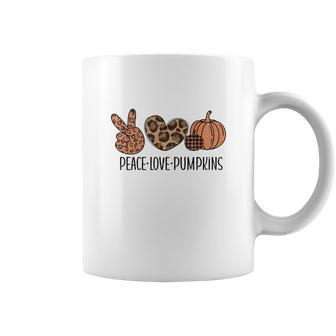 Fall Peace Love Pumpkins Coffee Mug - Seseable