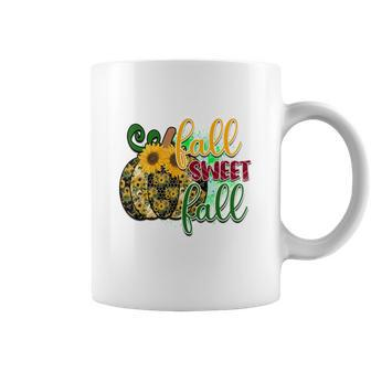 Fall Sweet Fall Sunflower Pumpkin Coffee Mug - Seseable