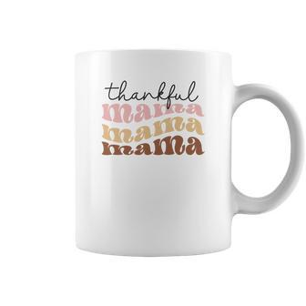 Fall Thankful Mama Mix Color Pink Orage Brown Coffee Mug - Seseable