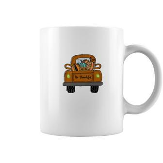 Fall Truck Be Thankful Pumpkins Coffee Mug - Seseable
