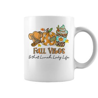 Fall Vibes & That Lunch Lady Life Pumpkin Spice Fall Coffee Mug - Thegiftio UK