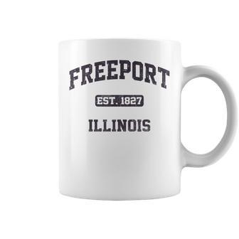 Freeport Illinois Il Vintage State Athletic Style Coffee Mug - Thegiftio UK