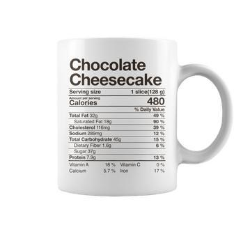 Fun Chocolate Cheesecake Nutrition Facts Thanksgiving Gift V2 Coffee Mug - Seseable