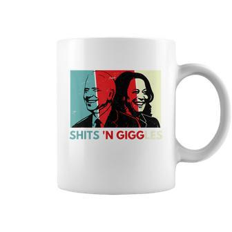 Funny Anti Biden Harris Shits N Giggles Political Gift Coffee Mug - Monsterry