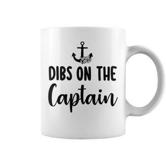 Funny Captain Wife Dibs On The Captain Quote Anchor Sailing V3 Coffee Mug - Thegiftio UK