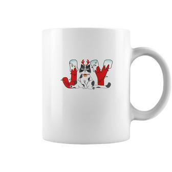 Funny Christmas Joy Cat Xmas Gift For Cat Lovers Coffee Mug - Seseable