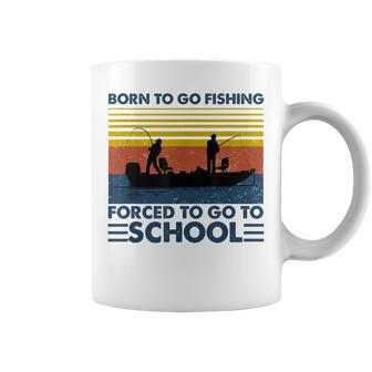 Funny Fishing Bass Fish Fisherman Kids Born To Go Fishing Coffee Mug - Thegiftio UK