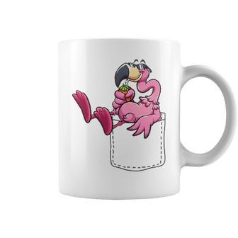 Funny Flamingo In Your Pocket Pink Flamingo Coffee Mug - Thegiftio UK