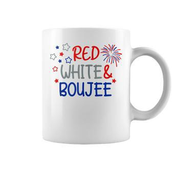 Funny Fourth Of July 4Th Of July Red White And Boujee Coffee Mug - Seseable