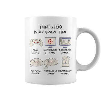 Funny Gamer Things I Do In My Spare Time Gaming V6 Coffee Mug - Thegiftio UK