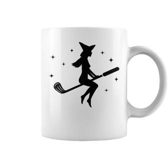 Funny Halloween Witch Golf Stick Shirt Women Golfer Golfing Coffee Mug - Thegiftio UK