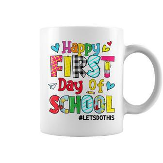 Funny Happy First Day Of School Lets Do This Back To School Coffee Mug - Thegiftio UK