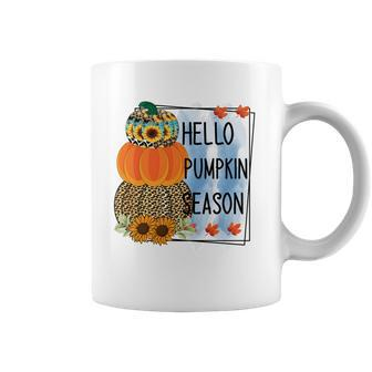 Funny Hello Pumpkin Season Fall Coffee Mug - Seseable