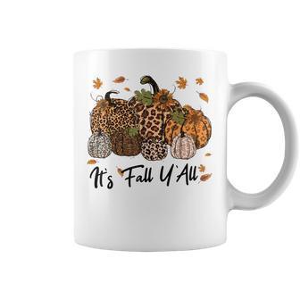 Funny Its Fall Yall Pumpkin For Women Funny Halloween Coffee Mug - Seseable